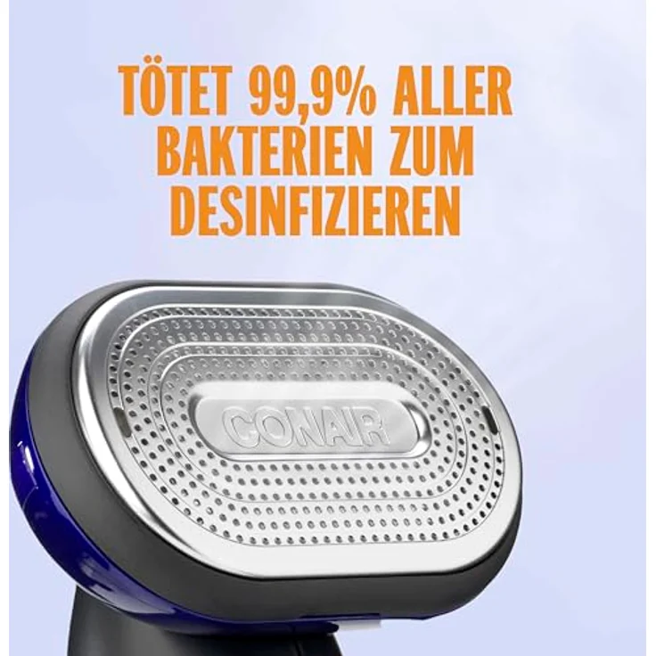 BaByliss Conair GS108E Steam & Iron Turbo, tragbarer Dampfglätter mit 1875 Watt Leistung, 40 % mehr Dampf, Blau/Schwarz – Bild 7