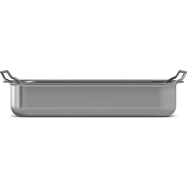 Eva Solo Professionell Bräter mit Rost, 26x19 cm, keramische Slip-Let®-Antihaftbeschichtung, grau – Bild 3