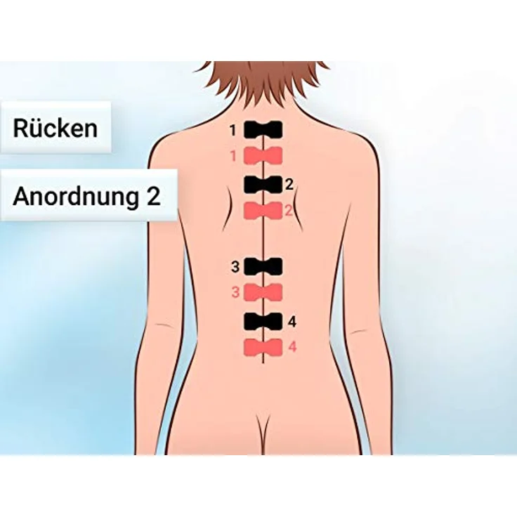 Axion Elektrodenpads für TENS/EMS, 6,5x3cm, 2mm Steckanschluss, 8 St., selbstklebend für Rücken, Finger, Handgelenk – Bild 2