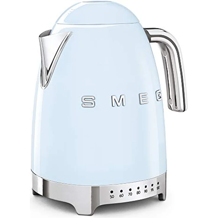 Smeg KLF04PBEU Wasserkocher, 2400W, 1,7L, Edelstahl, pastellblau – Bild 3