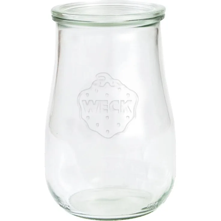 Weck Tulpenglas 1750ml (4er-Pack), Transparentes Einmachglas, temperaturbeständig bis 180°C, spülmaschinenfest