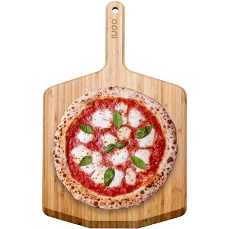 Ooni Pizzaschieber aus Bambus (35 cm) – Hochwertige Pizzaschaufel und Servierbrett für Ooni Pizzaöfen – Leichte, feuchtigkeitsbeständige Verarbeitung