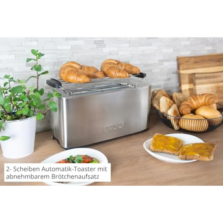 Unold Toaster 38266 Toaster Tom, 4-Scheiben Automatik-Toaster mit 1.200 - 1.400 W Leistung, silber – Bild 3