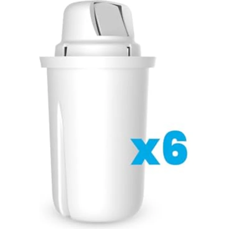 DAFI Classic Filterkartuschen 6er-Pack, Ersatz für Brita Classic und PearlCo Classic Wasserkanne, BPA-frei, reduziert Wasserhärte, verbessert Geschmack und Geruch – Bild 2