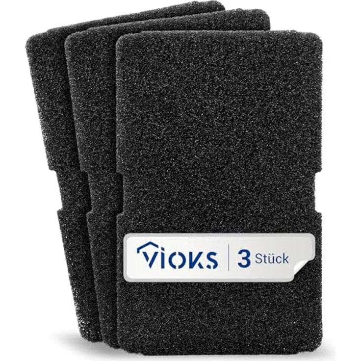 VIOKS 3x Schwammfilter Trockner Filter, Ersatz für Beko Blomberg ElektraBregenz Grundig, effektive Fusselfiltermatte 240x155x11mm für Wärmepumpentrockner – Bild 1
