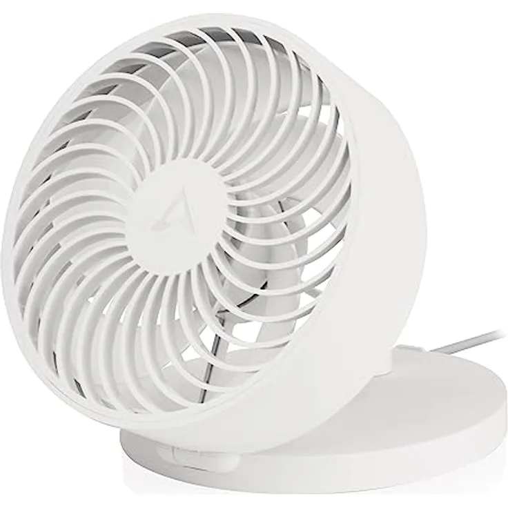 ARCTIC Summair - Zusammenklappbarer USB Tischventilator, USB-A Anschluss, 120 mm Anschlusskabel, Stufenlos regulierbare 600-2800 U/min - Weiß