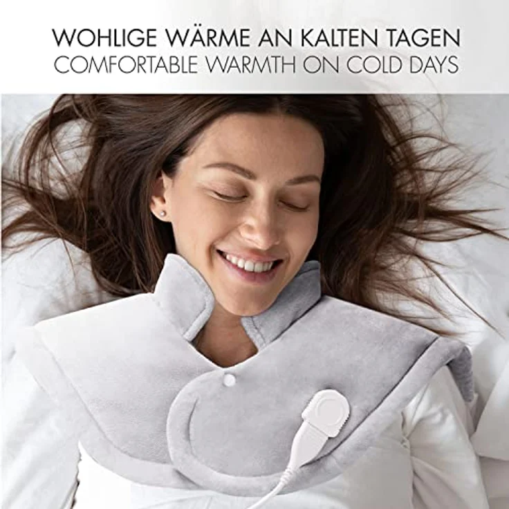 Promed Heizkissen für Rücken und Nacken mit Abschaltautomatik, Schulterheizkissen & Rückenwärmer NRP-2.0, Wärmekissen Rücken 52 x 56 cm, waschbarer Wärme Poncho – Bild 4