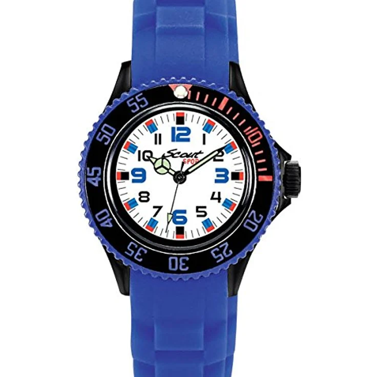 Scout Quarzuhr The Scout 280303019, Kinderuhr mit Silikonarmband, wasserdicht bis 5 Bar, blau-weiß – Bild 2
