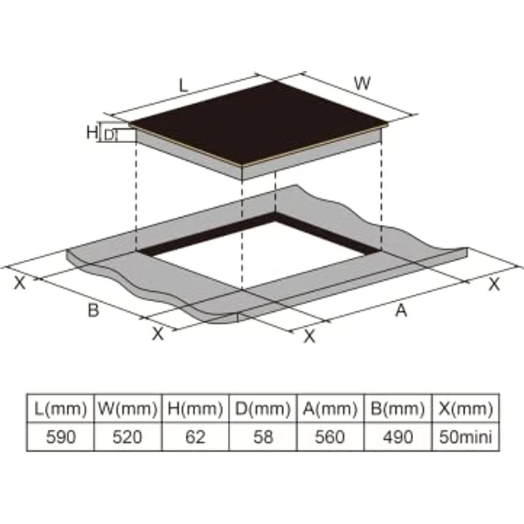 PKM Induktionskochfeld IN4BGN, 4 Kochzonen mit Boosterfunktion, Timer und Touch Control, 7360 W Gesamtleistung, 9 Heizstufen – Bild 5