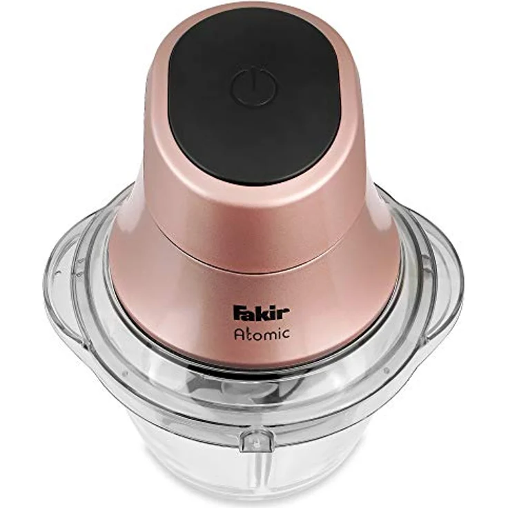 Fakir Atomic Zerkleinerer, 600W, 1 L Behälter, Glas, Edelstahlmesser, rose-gold – Bild 2