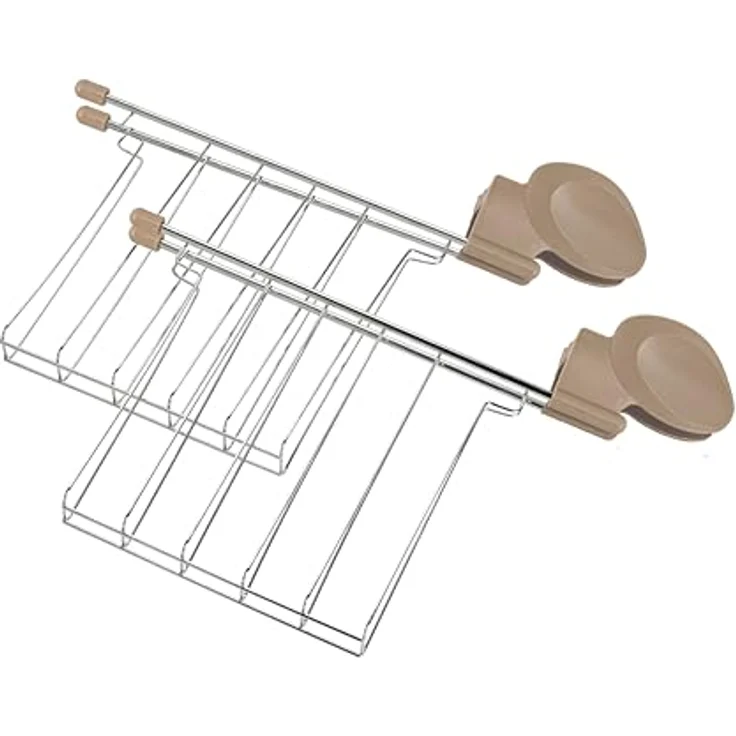 Tognana Iridea Toaster mit Zange, 6 Bräunungsstufen, Retro-Design, Kunststoff - Edelstahl, Champagner – Bild 3