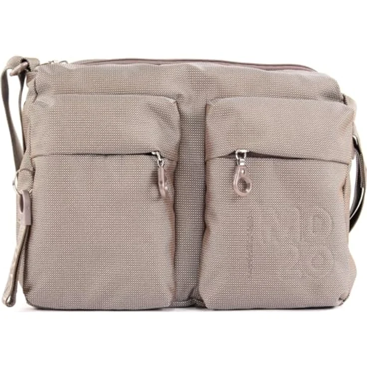 Mandarina Duck Umhängetasche 29 cm, grau, 100% Polyester, 24 cm x 9 cm x 29 cm – Bild 1