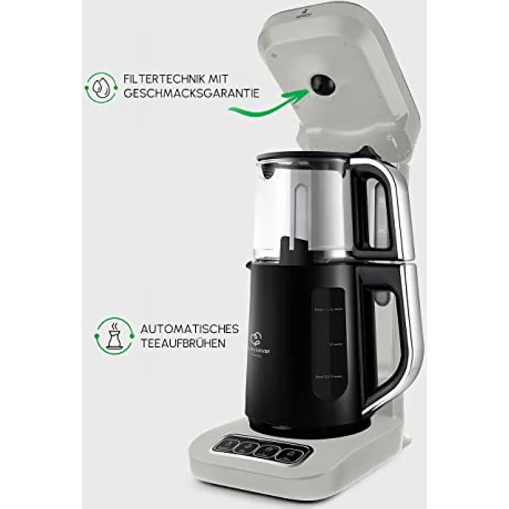 KARACA Karaca Çaysever Robotea Pro 4 in 1 Sprechender Automatischer Glas-Teekocher und Filter-Kaffeebrühmaschine 2500W Teekocher, Starlight, Tea maker, Türkische Tee Kanne, Turkish Traditional Tee – Bild 3
