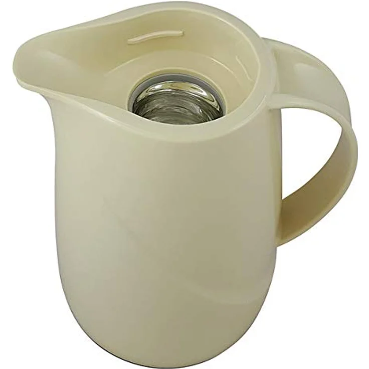 Helios Wave Thermoskanne Vanille 0,6L, spülmaschinenfest, 6h Warmhaltung, Kunststoffmantel, ideal für Kaffee & Tee – Bild 4