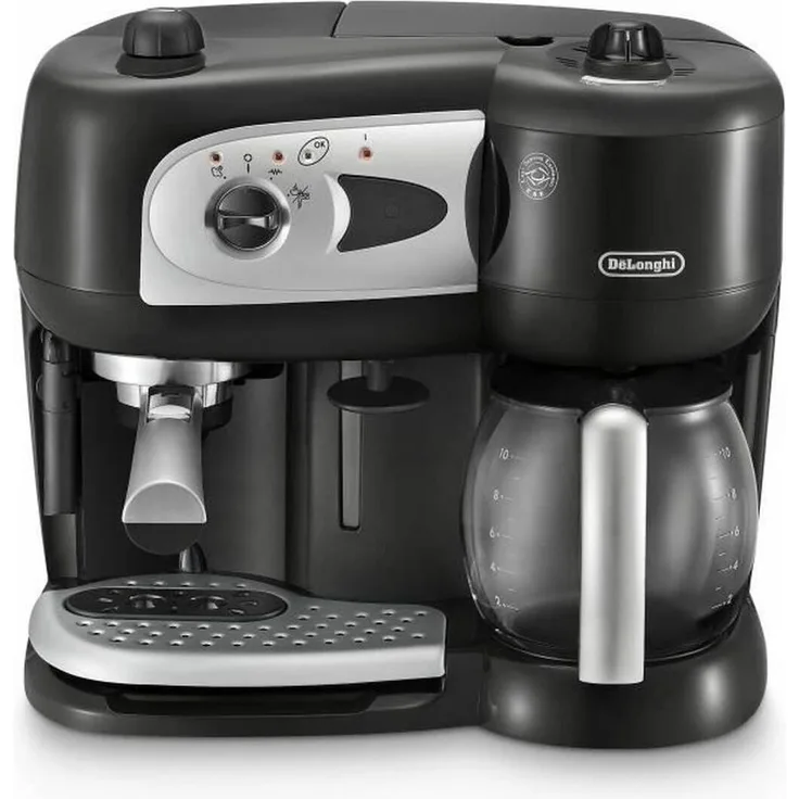 De'Longhi BCO 261.B, Kombi-Kaffeemaschine mit Siebträger und Tropfkaffee-Funktion, 1750 Watt, Schwarz