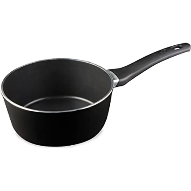 MasterChef Stielkasserole Klein, Topf Induktion, Hitzebeständiger Griff, Spülmaschinenfest, Pfannen für alle Herdarten geeignet, Beschichtet Couscoustopf, Kratzfest, 16cm