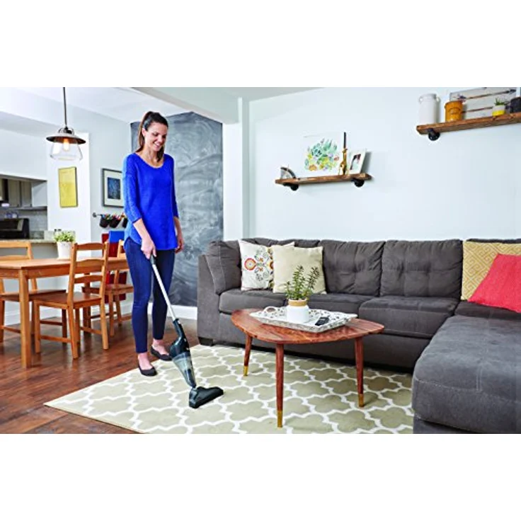 Black + Decker NSVA315J-QW 10.8V, 1.5Ah Lithium 4in1 Akku-Handstaubsauger Dustbuster, Akkusauger inklusiv Bodenverlängerung, Bodendüse und Ladestation-Wandhalterung, NSVA315J – Bild 5