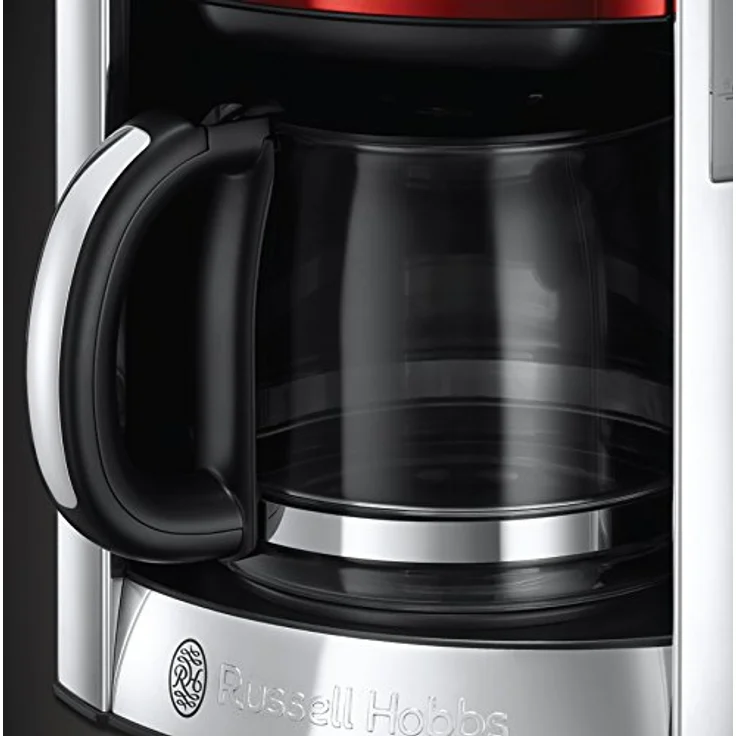 Russell Hobbs Digitale Kaffeemaschine Luna rot, bis 12 Tassen, 1,5l Glaskanne, programmierbarer Timer, Warmhalteplatte, Abschaltautomatik, 1000W, Filterkaffeemaschine 23240-56 – Bild 3