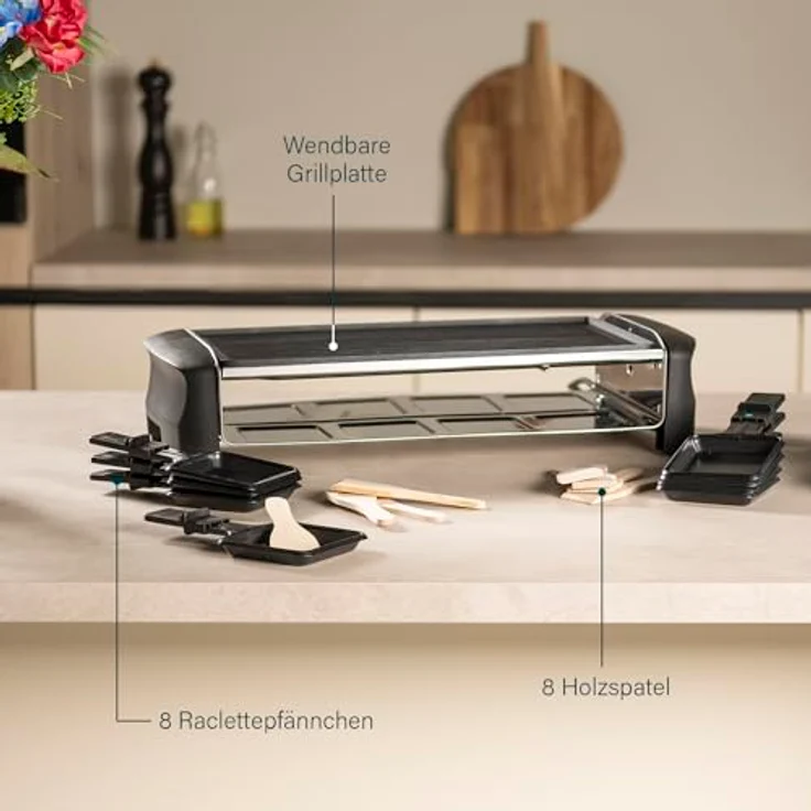 Princess Raclette Grill für bis zu 8 Personen - mit durchlaufender Grilplatte, 162840 – Bild 6