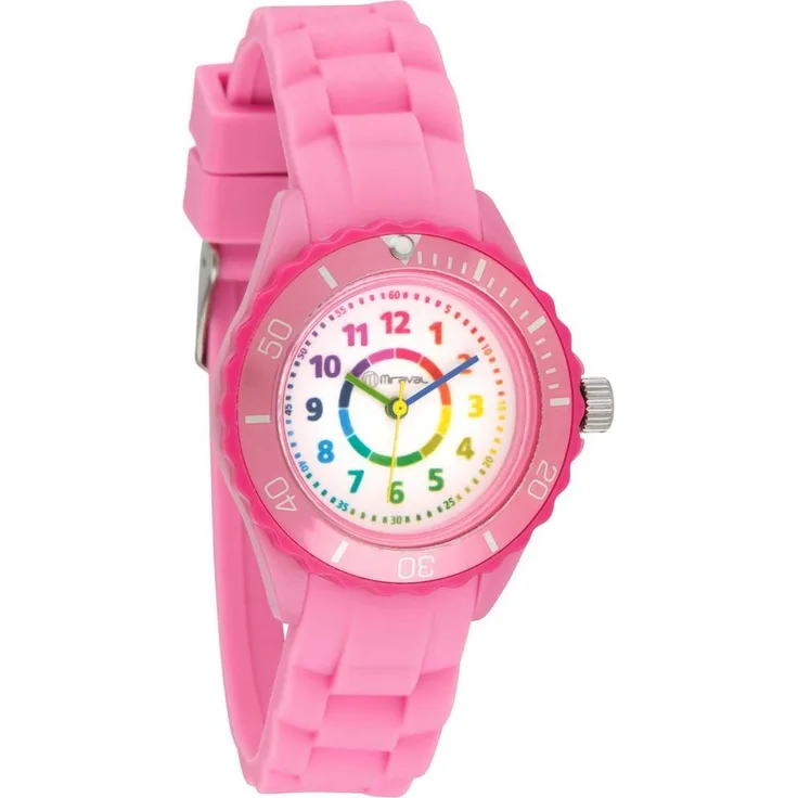 Miraval Kinderarmbanduhr, 34 mm Quarzuhrwerk Quarzuhr Lernziffernblatt, rosa