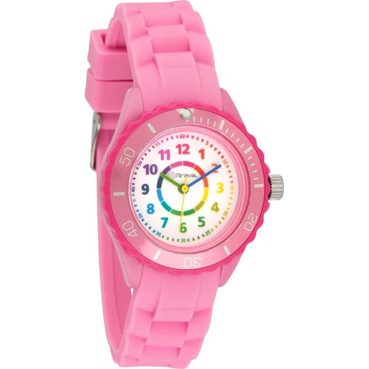 Miraval Kinderarmbanduhr, 34 mm Quarzuhrwerk Quarzuhr Lernziffernblatt, rosa – Bild 1