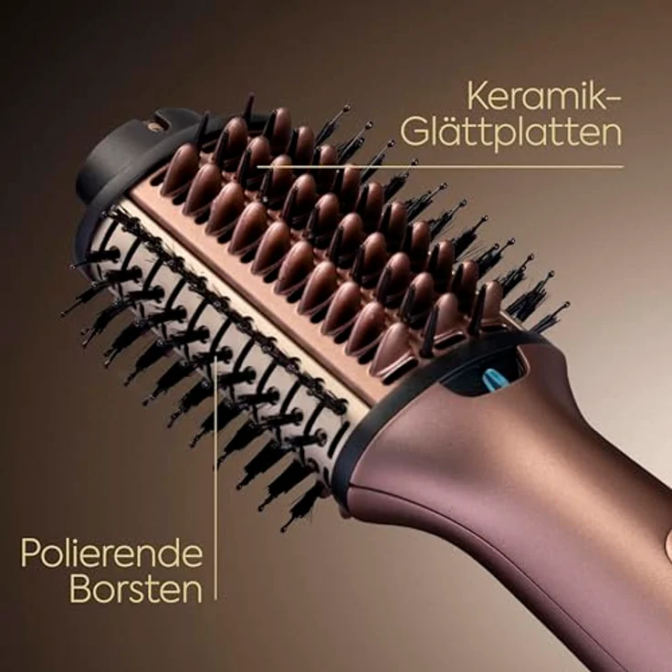 BaByliss Warmluftbürste Air Power Volume AS95E, 2-in-1 Warmluft- und Heizbürste, WET/DRY Modi, ovale Bürste für Glanz, schwarz – Bild 5