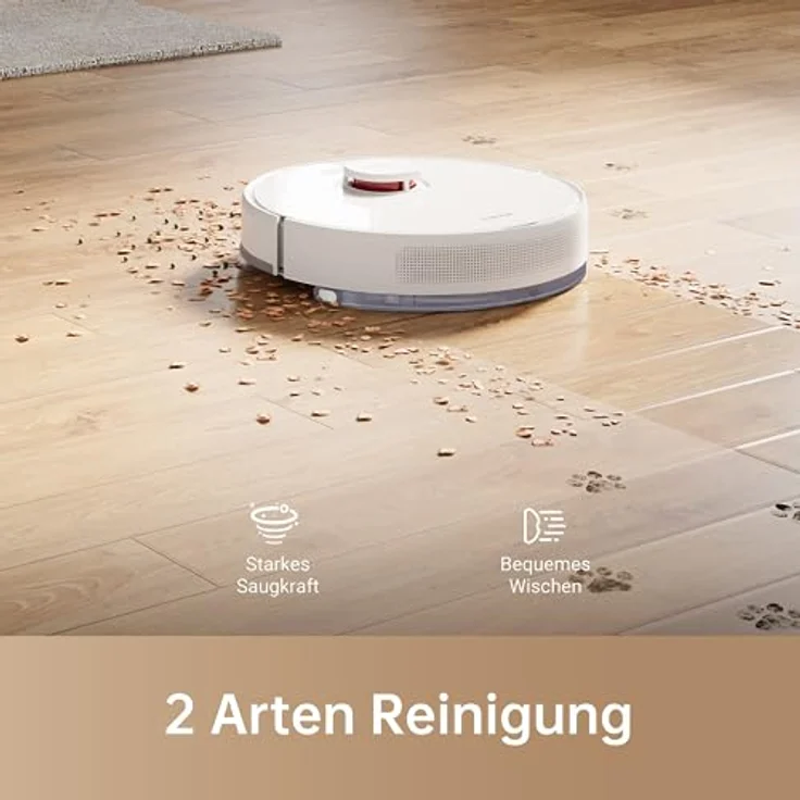 Dreame F9 Pro Staubsaugerroboter und Wischmopp 2-in-1, LiDAR Navigation, 150 min Laufzeit, Staubsauger- und Wischroboter, 2500Pa Saugkraft, Kartierung für mehrere Böden, WLAN/APP/Alexa – Bild 4