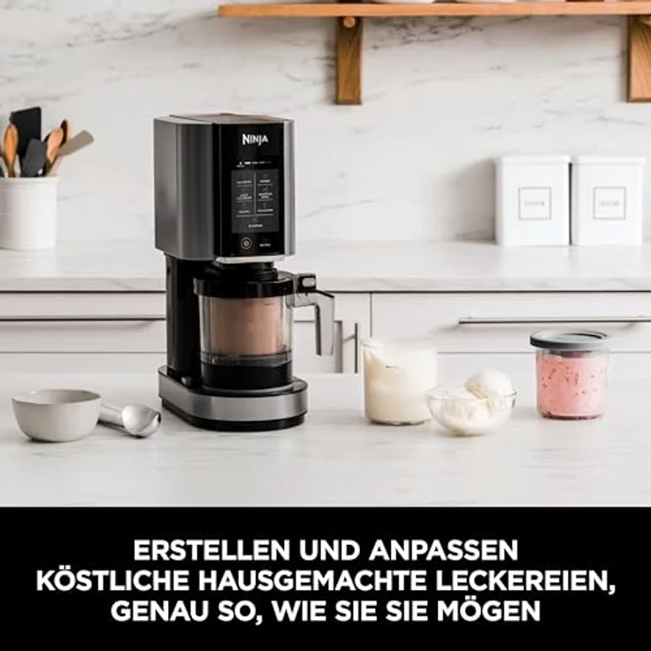 Ninja NC302EU Eismaschine, traditionelle Eismaschine mit 800 W, 473 l Kapazität, Schwarz – Bild 3