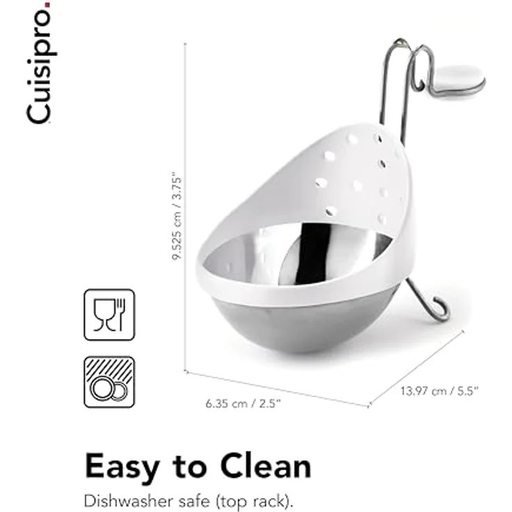 Cuisipro Edelstahl-Eier-Pochierer - gelb-weiß, 2er Set – Bild 6