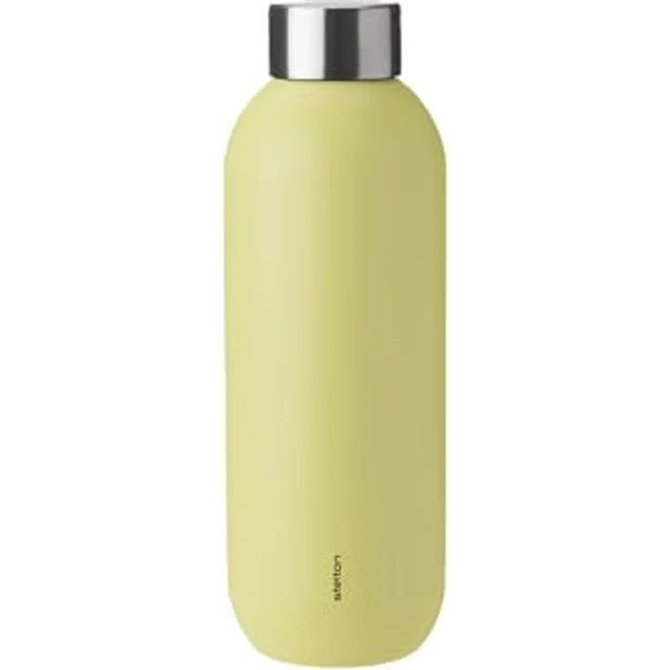 Stelton Keep Cool, Thermosflasche 0.6 l - doppelwandige Isolierflasche für heiße und kalte Getränke, moderner Design-Thermobecher aus Edelstahl, auslaufsicher – Bild 1