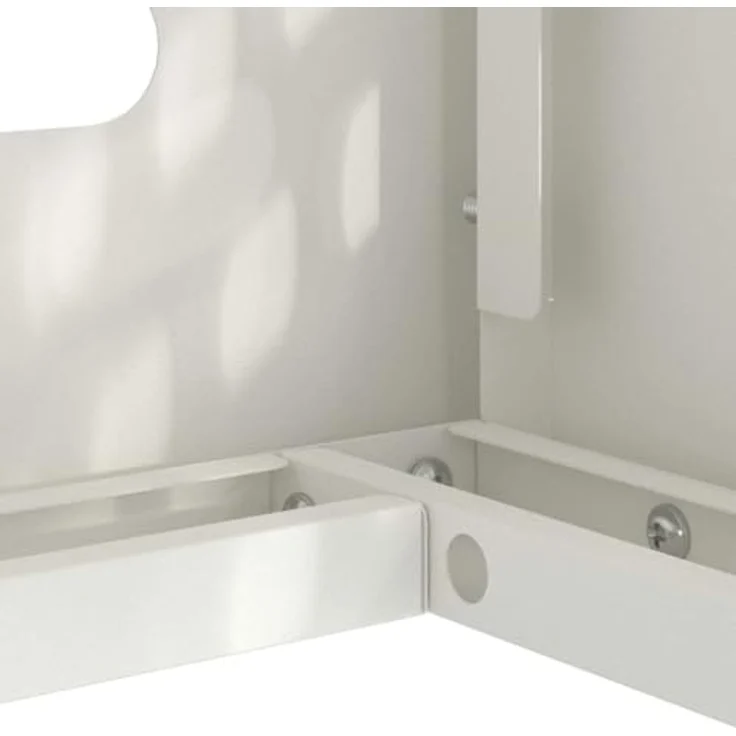 vidaXL Klimaanlagenabdeckung Weiß, wetterfest, 110 x 50 x 80 cm, Stahl, modernes Design – Bild 7