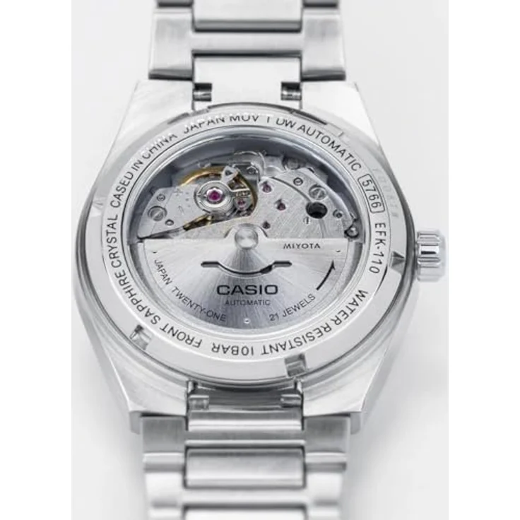 Casio Edifice EFK-110D-2AER, Herren-Armbanduhr mit automatischem Uhrwerk, Edelstahlgehäuse, wasserdicht bis 100 m, Gangreserve 42 h – Bild 3