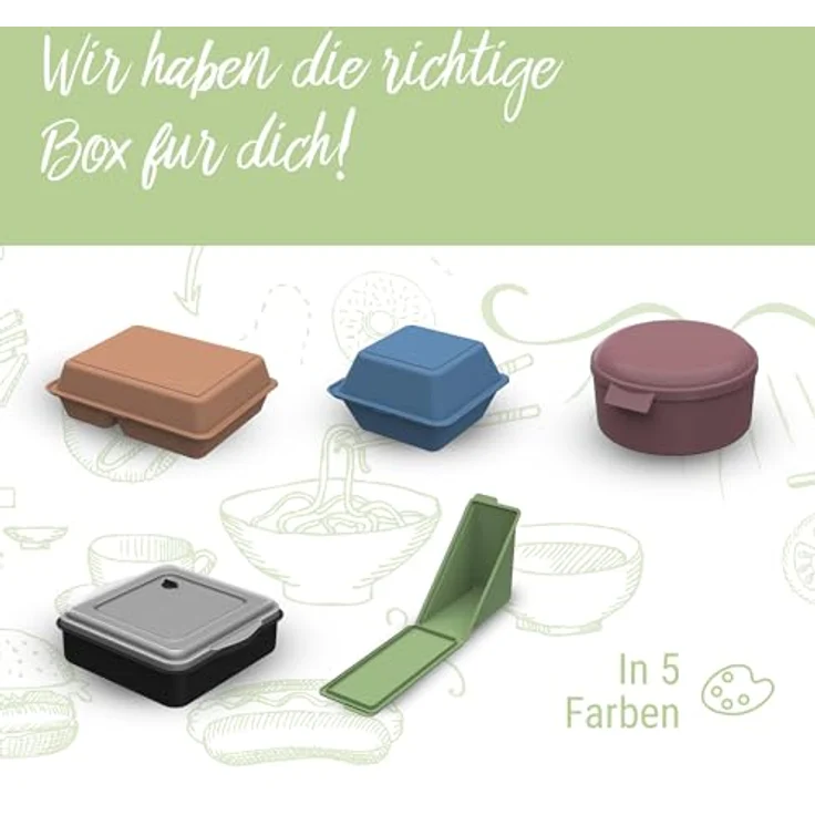 elasto Vorratsdose Pizzabox "ToGo", wiederverwendbare Schalentyp für umweltbewusste Nutzung, BPA-frei und spülmaschinenfest – Bild 7