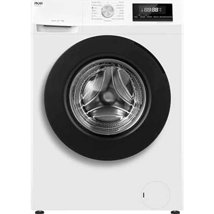 PKM WA7-ES1415E Waschmaschine, 7 kg, Energieeffizienzklasse A, Weiß, 15 Programme mit Dampffunktion – Bild 1