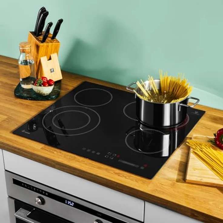 KKT KOLBE Autarkes Herdset 60cm mit Einbaubackofen EB8013ED, Kochfeld CH5901RL, Drehspieß, Kerntemperaturfühler, Grill, Heißluft, Teleskopauszüge, Automatik-Timer - SET8013CH59RL – Bild 3