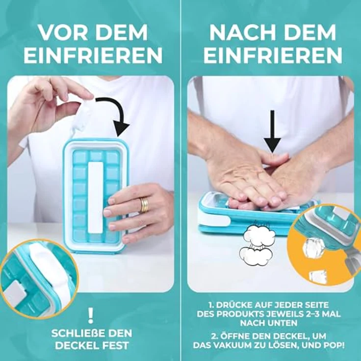 ICEBREAKER Eiswürfelform POP 2.0, 4-in-1-Lösung, Clear Water Blue – Bild 9