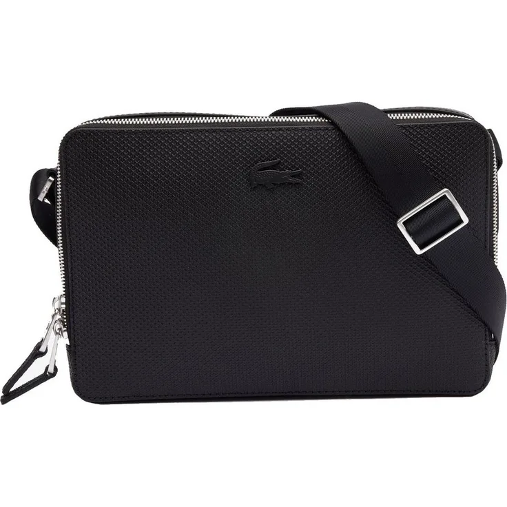 Lacoste Umhängetasche Chantaco Reporter Bag - Umhängetasche 26 cm, Mattes Leder, abnehmbarer Schulterriemen, Ton-in-Ton-Krokodillogo