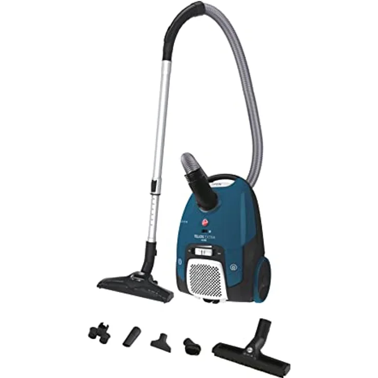 Hoover TELIOS EXTRA Bodenstaubsauger mit Beutel / All Floors Adaptive Teppich- und Bodendüse mit Saugregler / 700 W / 69 dBA / Beutelkapazität 3,5 l / Arbeitsradius 8,6 m / Modell: TXL10HM 011