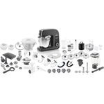 ETA Küchenmaschine Gratus Kuliner II I Vollmetall I 12 Geschwindigkeiten I 6.7 l und 3.5 l Edelstahl Schüssel I 1700 W I integrierte Waage I LED-Display I reiches Zubehör