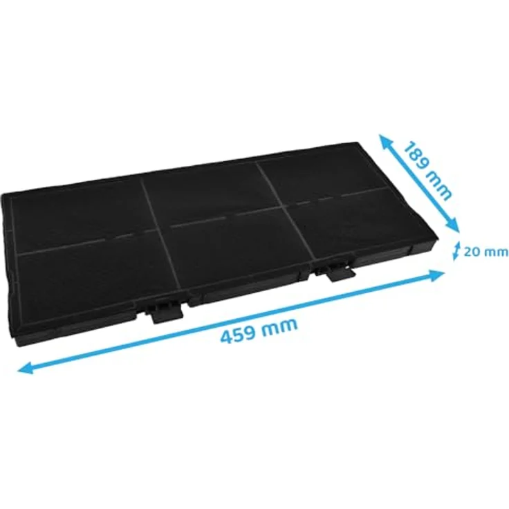 AllSpares Aktivkohlefilter (2 St.) für Dunstabzugshauben - Passend für Siemens LZ45610 | Neff Z54TC02X0 | Bosch DSZ4561 - 459 x 189 x 20 mm – Bild 2