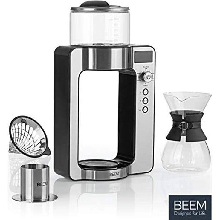 BEEM POUR OVER Filterkaffeemaschine mit Waage - Glas, BASIC SELECTION, Edelstahl, 0,75 l Glaskaraffe, Direktbrüh-Prinzip, Rotierender Brühkopf – Bild 5