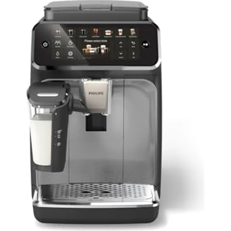 Philips Kaffeevollautomat Philips Series 4400 EP4446/70 Kaffeevollautomat Schwarz/Silber, 12 Heiß- und Eisgetränke, LatteGo Milchsystem, SilentBrew - Technologie – Bild 5