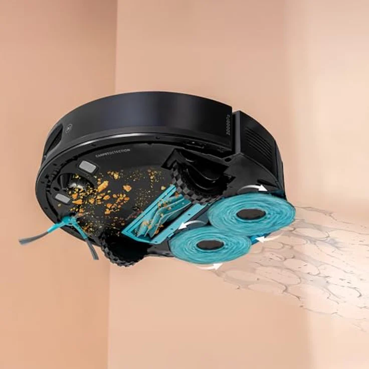 Cecotec Conga M100 Spin AI, Beutelloser Saugwischroboter mit 20.000 Pa, schwarz, App-Steuerung, 220 min Akkulaufzeit, für Flächen bis 220 m² – Bild 5