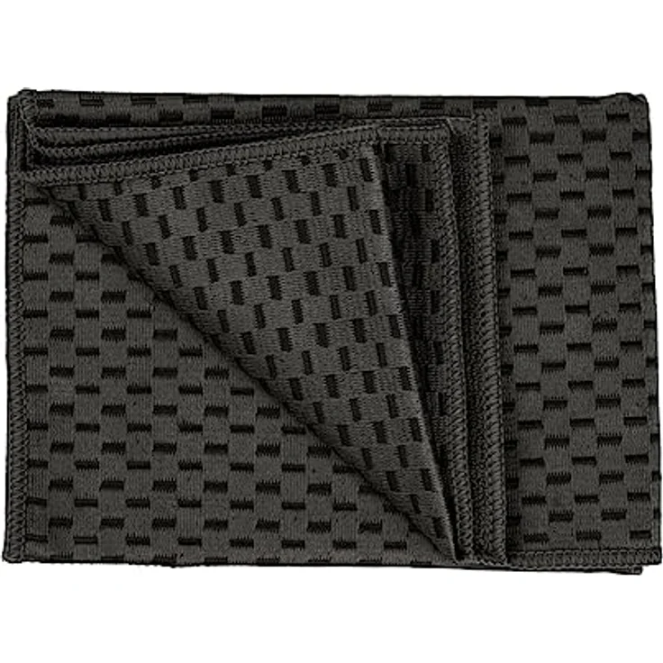 WENKO Mikrofaser Geschirrtücher Miko Schwarz, 2er Set - Fusselfreie Spül- und Putztücher, saugstark und schnelltrocknend, 40 x 60 cm, Teil der Serie Black Outdoor Kitchen – Bild 3