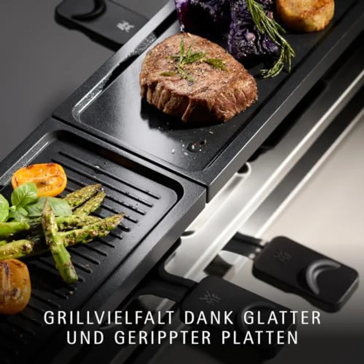 WMF Lono Long Raclette, Long-Form Grillgerät mit 2 getrennten Platten und keramischer Antihaftbeschichtung – Bild 5