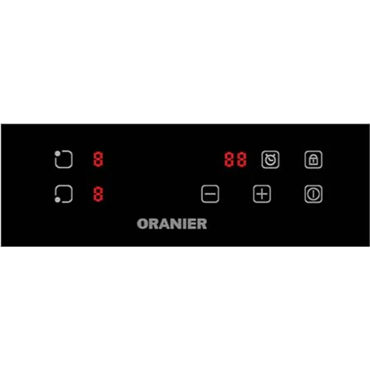 Oranier KFC131, 30 cm autarkes Domino Glaskeramikkochfeld mit 2 Kochzonen, Touch Control, roter LED-Anzeige, 9 Leistungsstufen & 2-facher Timerfunktion – Bild 2