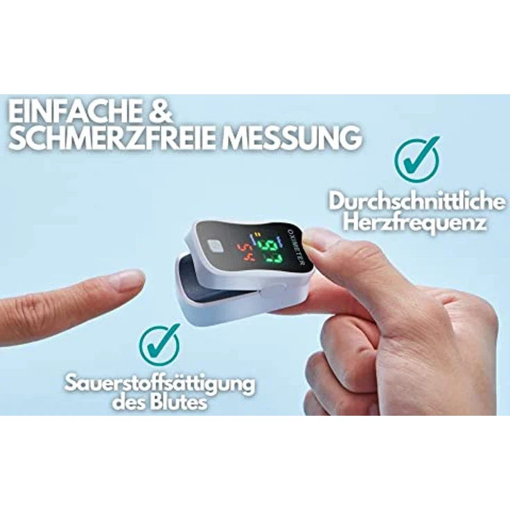 Pulsoximeter | Blutsauerstoffmessgerät | Oximeter | Fingeroximetergerät | Pulsmesser | Sauerstoffsättigung | OLED Display | SpO2 Pulsmesser | Fingeroximeter | Pulsmesser Finger | Pulsmessgerät – Bild 5