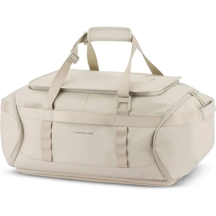 Kapten & Son Lisbon Weekender Reisetasche L, 64 cm, beige, 100% Polyurethan, ideale Reisebegleiterin