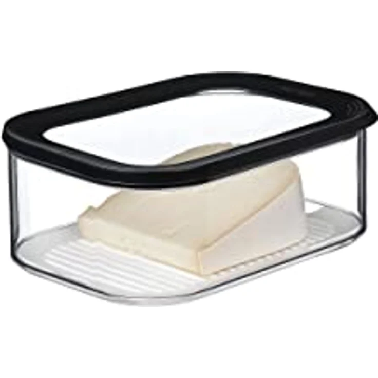 Mepal – Käsedose Modula schwarz – 2000 ml Aufbewahrungsbox mit Deckel für Käsestücke und -scheiben im Kühlschrank – Frischhaltedose mit Anti-Kondensationseinsatz – Luftdicht & spülmaschinenfest – Bild 2