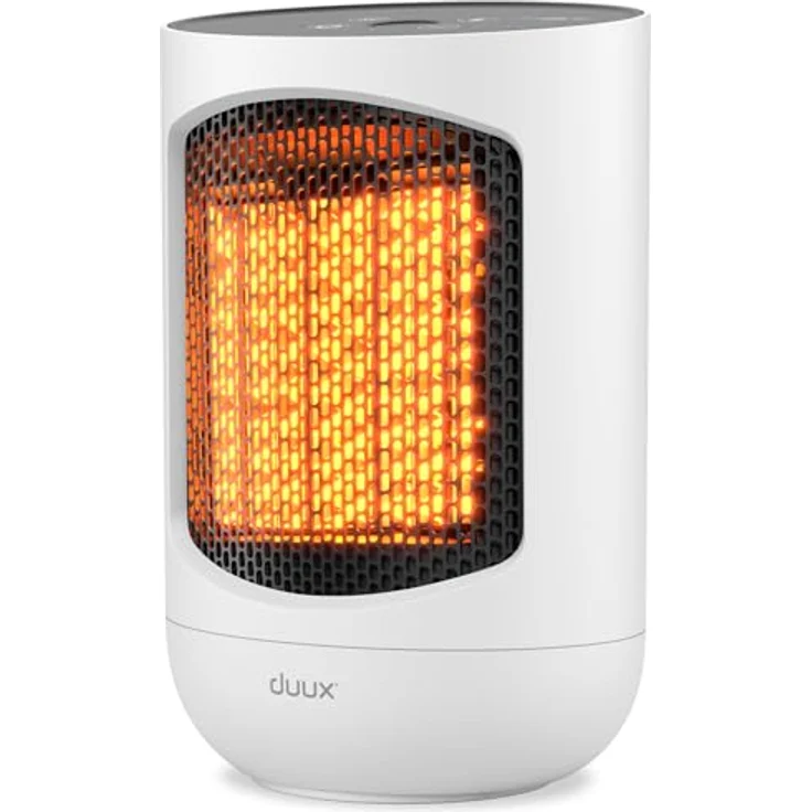 Duux Zone Energiesparender Heizlüfter Leise - Elektrische Heizung mit 1500 Watt, 3 Leistungsstufen, thermostat und 60 Grad horizontaler Schwingung - Weiß – Bild 1